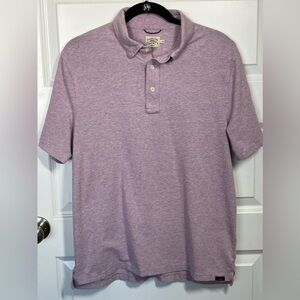 Faherty Brand Mens Large Lavender Polo Shirt Soft Knit Casual Coastal Preppy